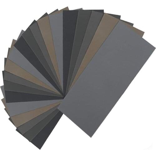 GTBL 20Pcs Wet Dry Sandpaper, High Grit 1000/2000/3000/5000/7000 Sandpaper Sheets Assortment For Wood Metal Polishing Automotive