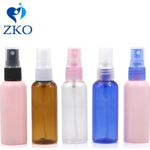 5pcs 50ml Transparent/Color Plastic Cosmetic Spray Bottle Portable Perfume Bottles Empty Refillable Travel Cosmetics Container