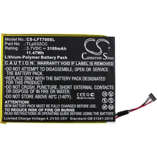 Cameron Sino 3100mAh battery for ALCATEL 9005X One Touch Pixi 8 8.0 3G OT-9005X TLp032CC Tablet Battery