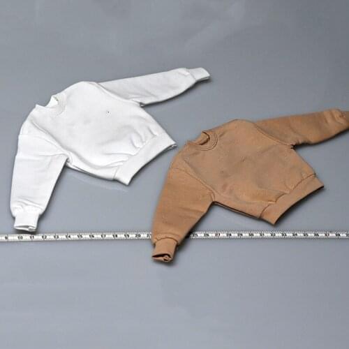 In Stock 1/6 Scale Male Figure Accessory Sweater Hoodies Sleeve Long Coat Clothes Round Neck Sweater Model for 12 inches Body