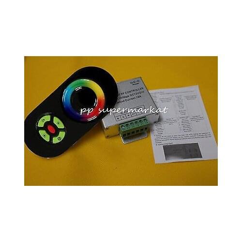 DC12V black RF Wireless Touch Panel Remote Controller For RGB LED Strip Light