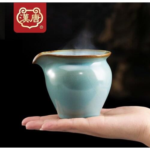 Hantang Tea Set Jingdezhen Ru Kiln Tea Pitcher Tea Pot Handmade Home Ceramic Antique Tea Pitcher Teaware