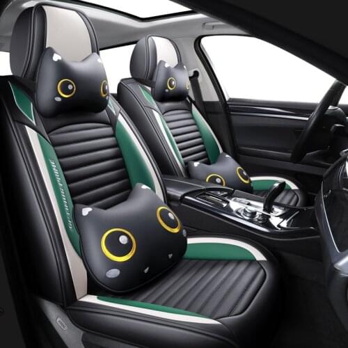 Black High quality Leather Car seat covers For land rover freelander 1 range discovery Disco evoque defender accessories