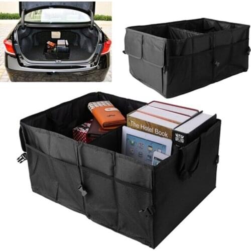 Black Car Folding Storage Box Multifunction Backup Sort Out Storage Box Practical Car Interior Accessories