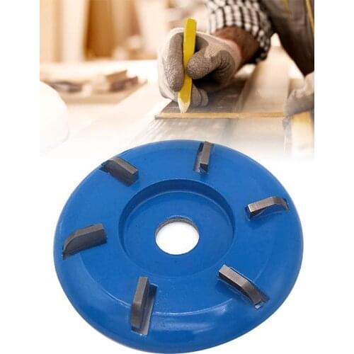 90MM Woodworking Turbo Tea Tray Flat Teeth Milling Cutter Digging Wooden Material Carving Tool For 16MM Aperture Angle Grinder