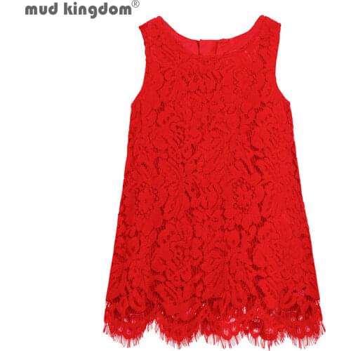 Mudkingdom Toddler Girls Dress Lace Wedding Party Sleeveless Vest Princess Dress