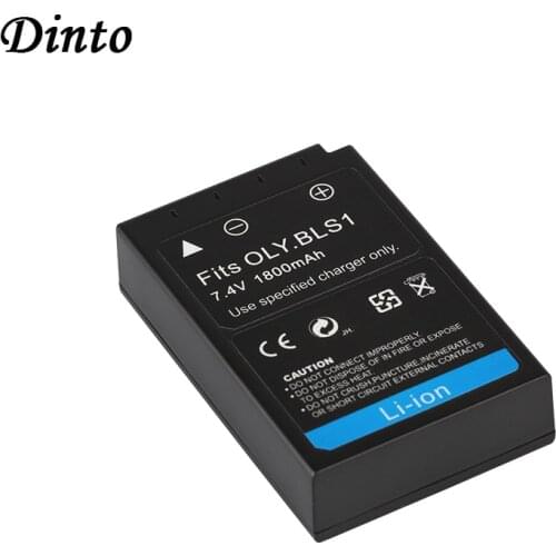 Dinto 1pc 1800mAh PS-BLS1 BLS-1 BLS1 BLS 1 Li-ion Camera Battery Pack for Olympus EVOLT E-400 E-410 E410 E-420 E-450 E-600