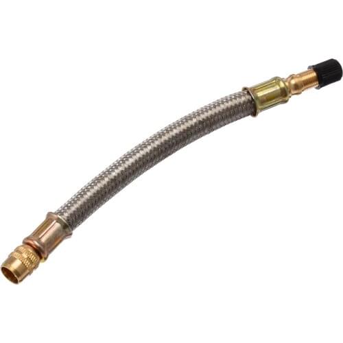 For Car Wheel Tires Accessories 1PC Stainless Steel Tyre Tire Valve Stem Extension Adapter Flexible Braided Hose Mayitr