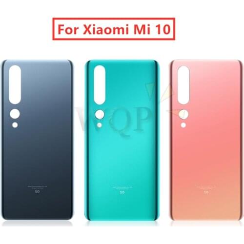 For Xiaomi mi 10 Battery Back Cover Rear Door Housing Side Key Replacement Repair Spare Parts