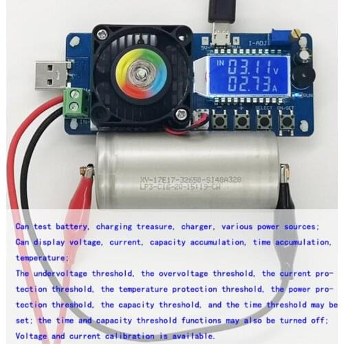 Electronic Load USB Load Tester 35W Constant Current Battery Capacity Tester A0KE