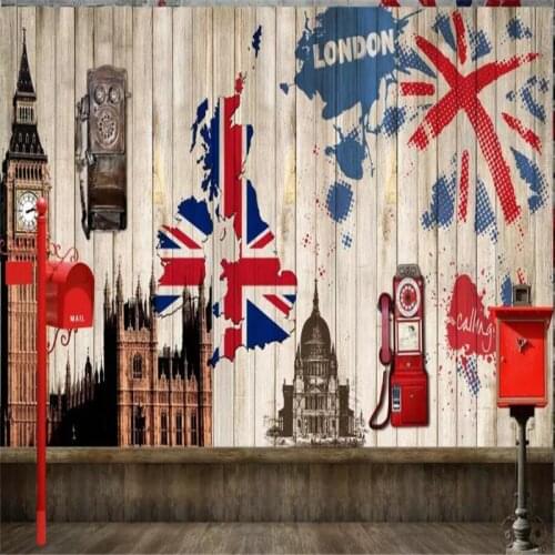 Flag Castle British wind TV background wall specializing in the production of high-end mural wallpaper 3D photo wall