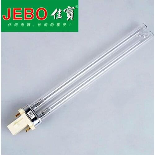 JEBO Sterilizer UV Light Bulb Wick Water Filter Replacement Light Tube 2-pin G23 Base Linear Twin Tube Germicidal Ultraviolet