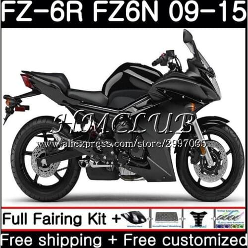 Body For YAMAHA FZ6N FZ-6R 2009 2010 2011 2012 2013 2014 2015 22HC17 FZ 6R FZ6 R FZ6R 09 10 11 12 13 14 15 Fairing Matte black