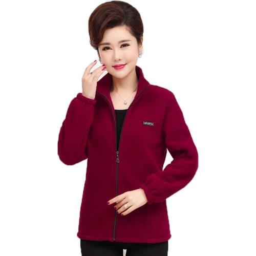 Middle-aged Womens Jackets Short Plus Size 5XL Coat 2020 Spring Autumn New Fleece Outerwear Women Casual Jacket Sportswear