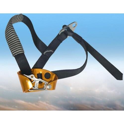 Left/right Foot Ascender Riser Rock Climbing Mountaineering Rope Pedal Hiking Grasp Belt Outdoor With Equipment Accessories U4K0