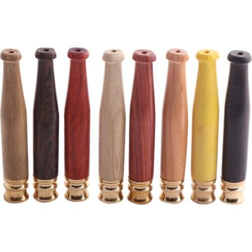 Small Glossy Solid Wood Pipe Circulating Filter Cleanable Cigarette Holder Mouthpiece Tobacco Pipe Filter Smoking Pipe