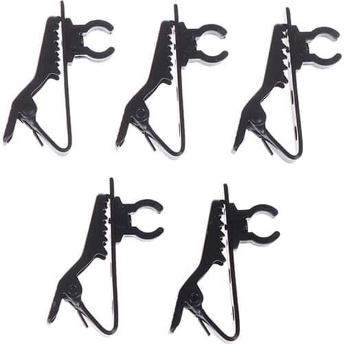 5pcs Microphone Iron Clip Tie Clip Mic Lapel Collar Clip Microphone Accessories Protable Clip For MP3 Phone Earphone