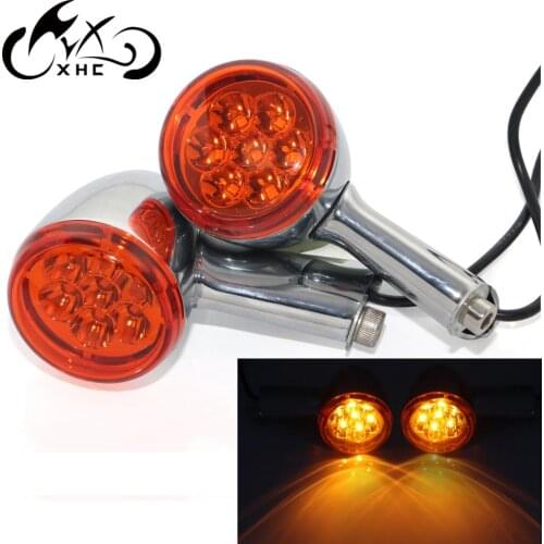 Motorcycle Amber Rear Turn Signal LED Indicator Light Brake Light Taillight Case For Harley Sportster 883 1200 XL 1992-14 15 16