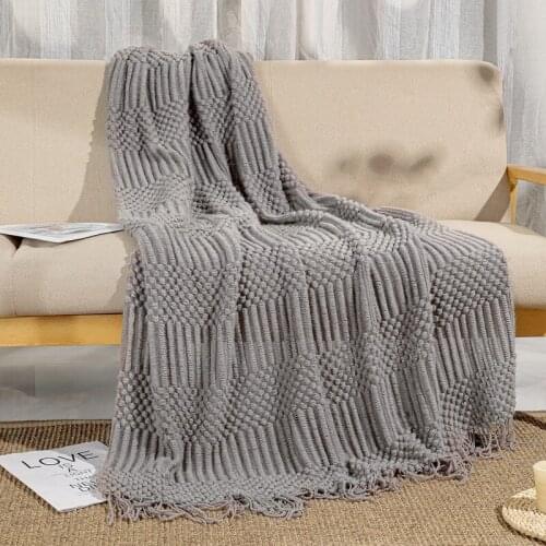 Soft Flannel Blankets For Beds Solid Striped Mink Throw Sofa Cover Bedspread Office Air Conditioning Warm Blankets