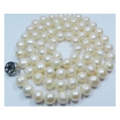 Natural!8-9mm Akoya Cultured Pearl Necklace 17'' Factory Wholesale price Women Gift word Jewelry