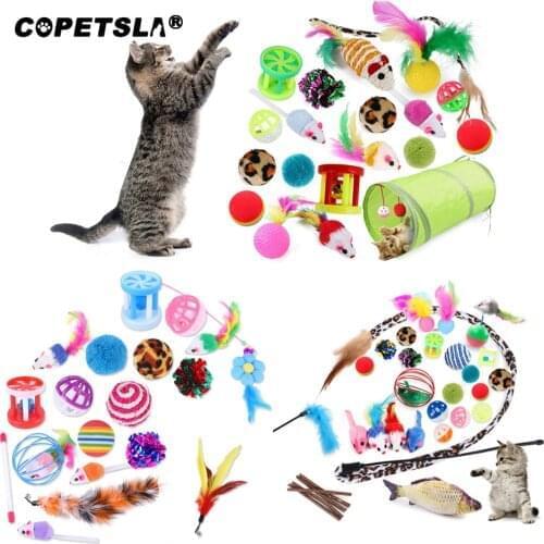 New 20/21/28PCS Pets Cat Toys Mouse Shape Balls Shapes Kitten Love New Cat Channel Funny Cat Stick Mouse Supplies Value Bundle