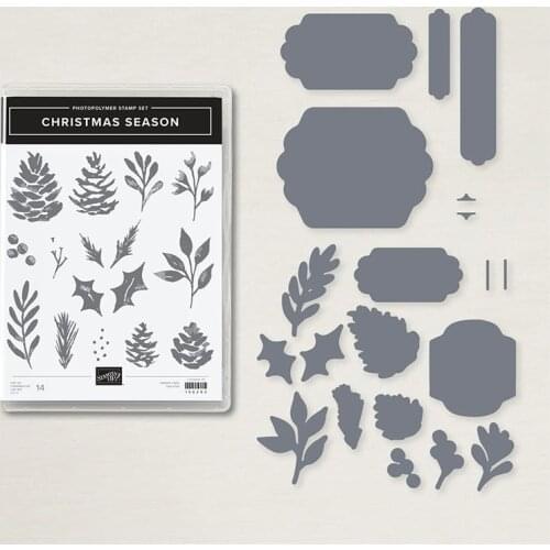 New Sparkle of The Season Clear Stamps or Metal Cutting Dies Sets for DIY Craft Making Greeting Card Scrapbooking
