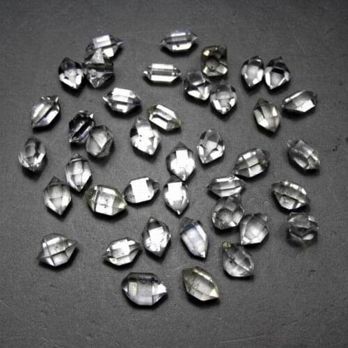 Lot of 40pcs 8-9mm Natural Herkimer Diamond Quartz - crystals and stones healing Mineral specimen Home Decor feng shui