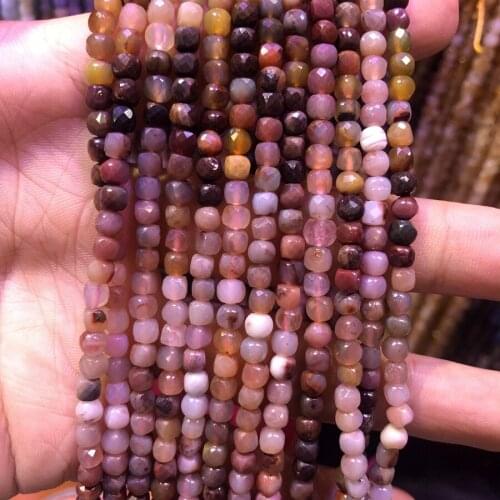 Charming Multi Kyanite Beads 4mm Micro Faceted Cube Gem Spacer Beads,Small Square Beads for jewelry,1string 15.5"