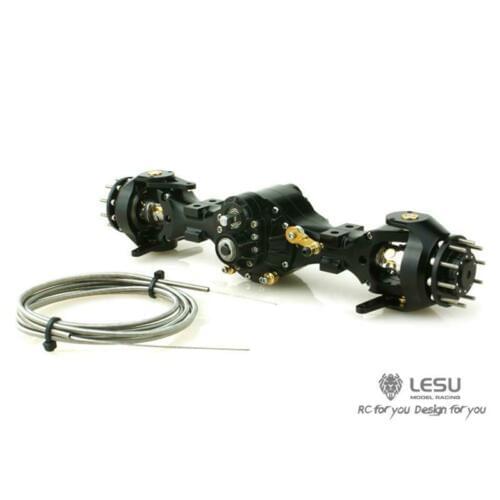 LESU 1/16 RC Tractor Truck Metal Bruder Flange Front Through Axle Differential TH16660
