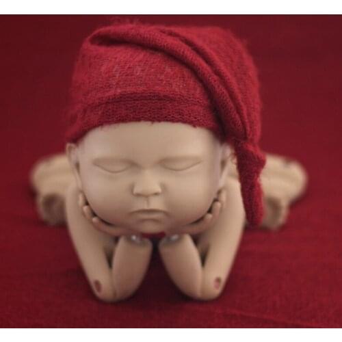 97BC Newborn Photography Props Baby Mohair Woven Hat Infants Photo Shooting Knitted Crochet Beanie Cap