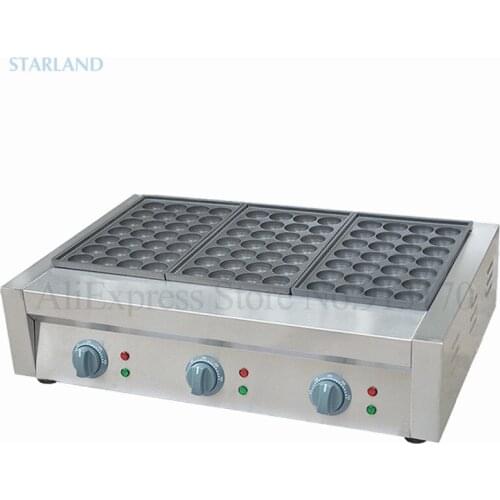 Commercial Takoyaki Gill Machine Japanese Octopus Ball Maker 3 Nonstick Plates 84 Holes Diameter 40mm 220V