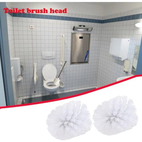 2PCS Universal Replacement Toilet Brush Head White Clean Spare Tools Toiletborstel Home Bathroom Accessories Cleaning Tool
