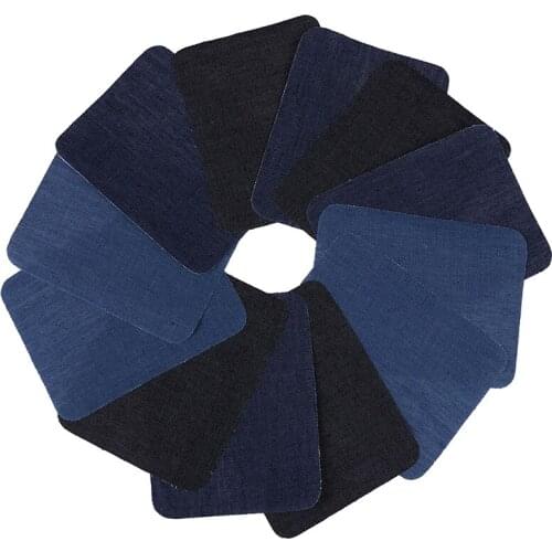 Iron On Patches Jeans Elbow Patch Apparel Fabric Sewing Knee Pants Patch x 12pcs