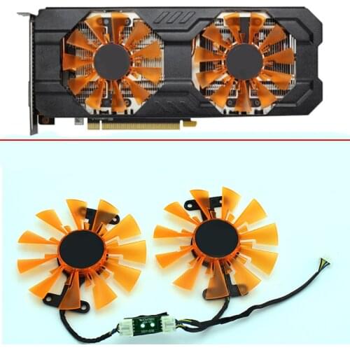 2PCS 85MM 4PIN GPU FAN For ZOTAC GTX950-2GD5 GTX760-2GD5 HA GTX 1060 GTX950 GTX 1050Ti Graphics Card Cooling Fan 12V 0.35A