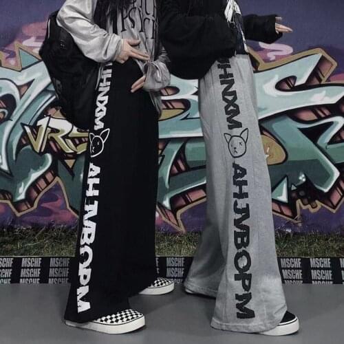 Spring 2021 new Harajuku wind hundred wide-legged pants loose-fitting casual long pants