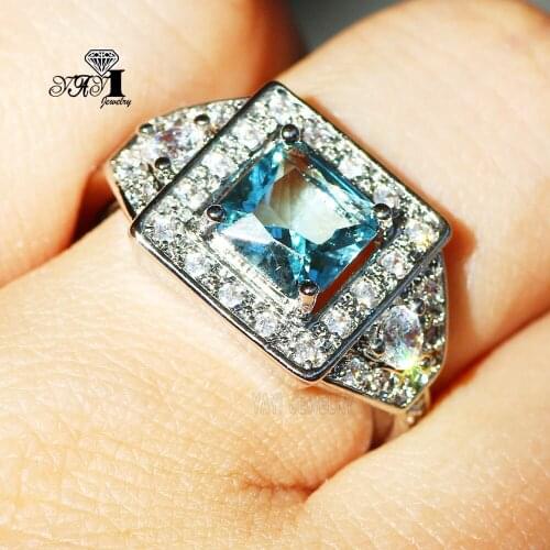 YaYI Jewelry Princess Cut 3.6 CT Multi Zircon Silver Color Engagement Rings wedding Heart Adjustable Rings Party Rings Gifts