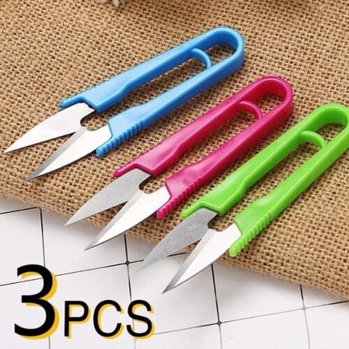 1/2/3pcs Multi-purpose Tailor Small Scissors Clippers Sewing Trimming U-Shape Scissors Nippers Embroidery Essential Cutter Cross