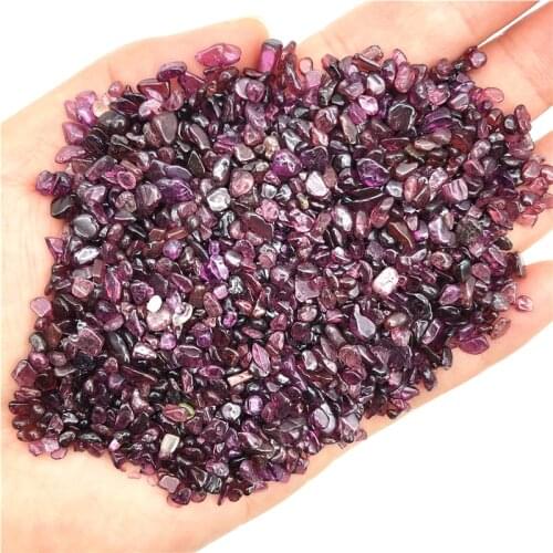 50g 2-5mm Natural Garnet Clear Quartz Crystal Tumbled Stone Rock Chips Beads Chakra Healing Reiki DIY Materials Stone Crafts