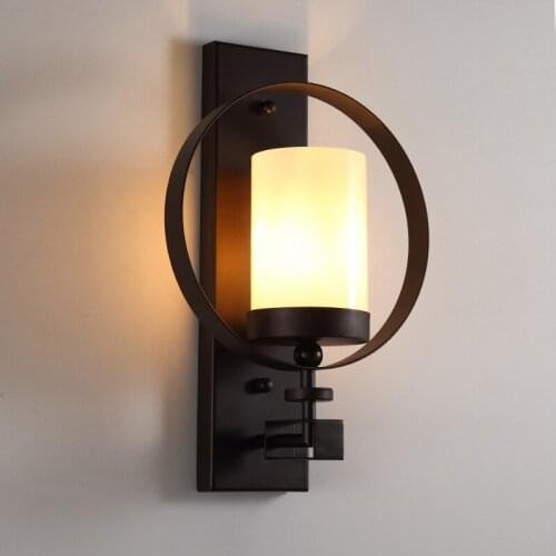 American outdoor wall lamp wrought iron modern simple Creative Corridor balcony corridor lamp