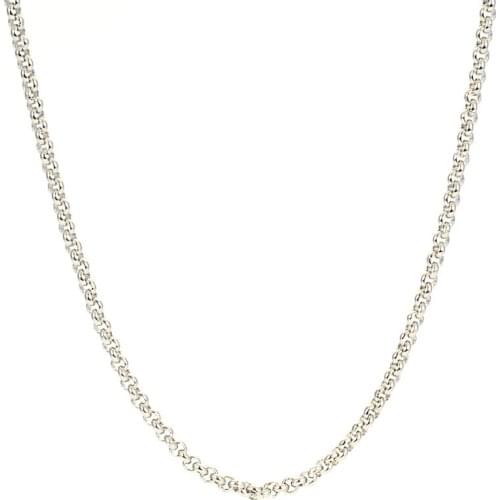 Miasol 3 / 2.4 MM 316L Stainless Steel Rola Round Chain With Lobster Clasp Necklaces For Diy Necklace Jewelry Making