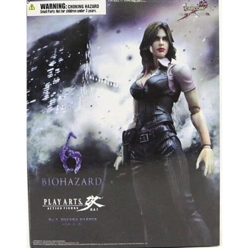 Play Arts Helena Action Figure Jill Valentine Leon S Kennedy Collect Doll Gifts 28cm