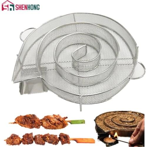 SHENHONG Cold Smoke Generator for BBQ Bacon Fish Salmon Meat dust Hot and Smoking Salmon Meat Burn Smoker Tools Bacon Meat Fish