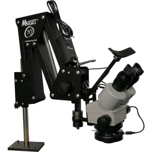 Hot Sale Jewelry Making Tools Micro Pave Stone Setting Microscope with ACROBAT Stand 7X-45X Gem Microscope