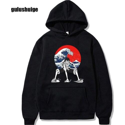 Kawaii Manga Japanese Anime One Piece Hoodie Men Harajuku Funny Cartoon Luffy Zoro Graphic Hoody Hip Hop Tops Sweatshirt Male