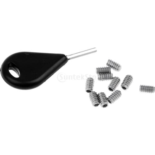 Surfboard Fin Key SUP Surf Board Tool Surfing Water Sports Accessory+10 Pieces Surfboard Grub Screws Replacement Allen Key Screw