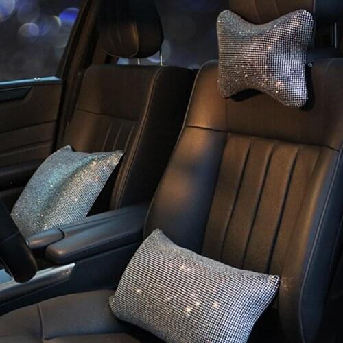 Lady Rhinestone Car Shoulder Neck Protection Pillow Auto Interior Accessories