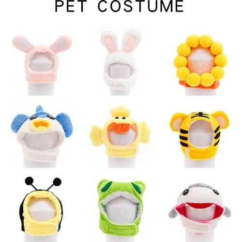 Cute Pet Cat Headgear Cartoon Dog Headwear Bunny Bee Duck Puffer Shark Shape Cat Hat Cross-dressing Party Selling Cute Supplies