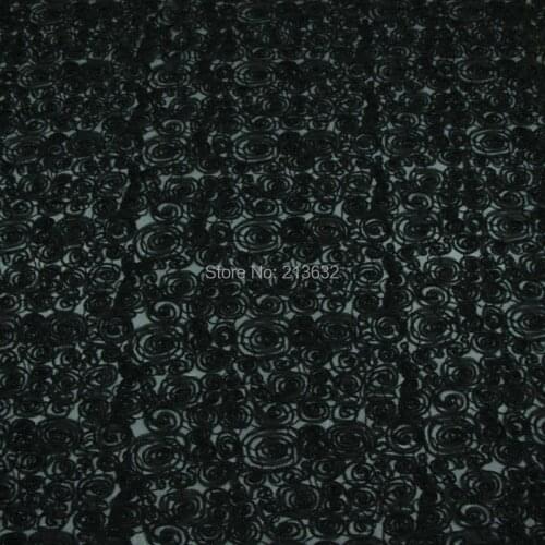 POd11 Fashion textile computer embroidery cotton fabric professional embroidery cloth processing dribbling embroidery tulle yarn