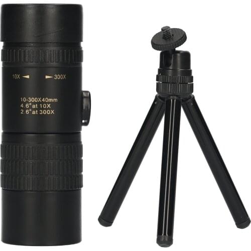 KKmoon 10X-300X Monocular Telescope Compact Telescope Multi-coated BAK4 Prism Monoculars for Concert Ball Games Bird Watching