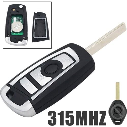 New Arrival 1pc Flip Remote Key Fob 315MHZ For BMW EWS E38 E39 E46 with ID44 Chip HU92